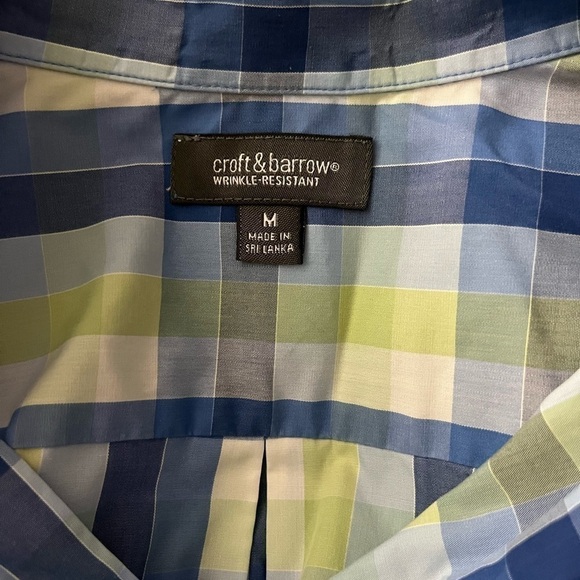 Croft & Barrow Plaid Button Down Dress Shirt Size M - Picture 4 of 5